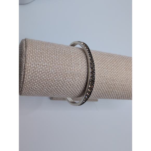 Brighton "LIGHT HEARTED" Swarovski Crystal Wavy Bangle Bracelet - Picture 3 of 8